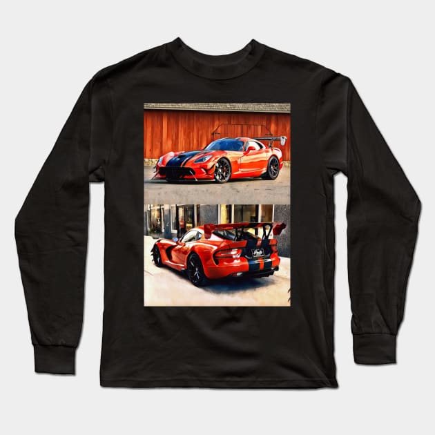 Dodge Viper ACR Long Sleeve T-Shirt by d1a2n3i4l5